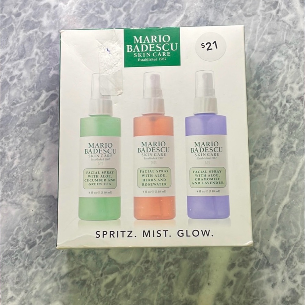 New Mario Badescu Sprit Mist‎ Glow Spray Set Skincare